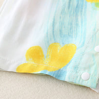 Load image into Gallery viewer, Baby Girls Color-blocking Flower Rompers Wholesale 240409268
