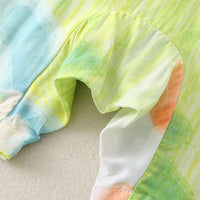 Load image into Gallery viewer, Baby Girls Color-blocking Flower Rompers Wholesale 240409268
