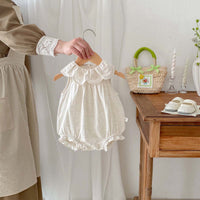 Load image into Gallery viewer, Baby Girls Solid Color Rompers Wholesale 240409269
