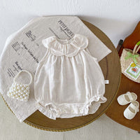 Load image into Gallery viewer, Baby Girls Solid Color Rompers Wholesale 240409269
