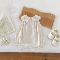 Load image into Gallery viewer, Baby Girls Solid Color Rompers Wholesale 240409269
