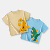 Load image into Gallery viewer, Baby Kid Boys Dinosaur Cartoon Print Tops Wholesale 240409271
