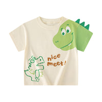 Load image into Gallery viewer, Baby Kid Boys Letters Dinosaur Tops Wholesale 240409272

