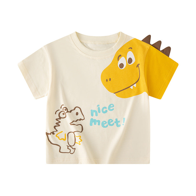 Baby Kid Boys Letters Dinosaur Tops Wholesale 240409272