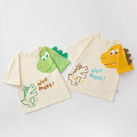 Load image into Gallery viewer, Baby Kid Boys Letters Dinosaur Tops Wholesale 240409272
