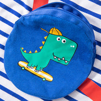 Load image into Gallery viewer, Baby Kid Boys Striped Dinosaur Tops Wholesale 240409273
