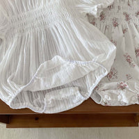 Load image into Gallery viewer, Baby Girls Solid Color Flower Rompers Wholesale 240409275
