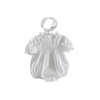 Load image into Gallery viewer, Baby Girls Solid Color Flower Rompers Wholesale 240409275
