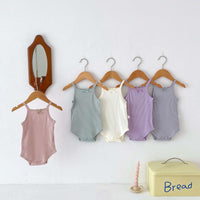 Load image into Gallery viewer, Baby Girls Solid Color Rompers Wholesale 240409280
