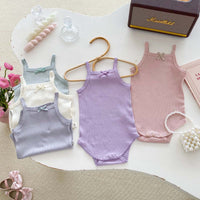 Load image into Gallery viewer, Baby Girls Solid Color Rompers Wholesale 240409280
