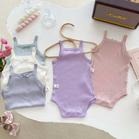 Load image into Gallery viewer, Baby Girls Solid Color Rompers Wholesale 240409280
