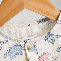 Load image into Gallery viewer, 2 Pieces Set Baby Kid Boys Dinosaur Print Tops And Shorts Wholesale 240409288
