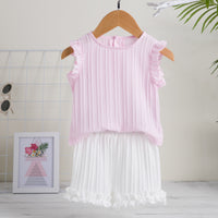 Load image into Gallery viewer, 2 Pieces Set Baby Kid Girls Solid Color Tops And Pants Wholesale 24040929
