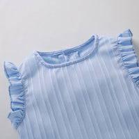 Load image into Gallery viewer, 2 Pieces Set Baby Kid Girls Solid Color Tops And Pants Wholesale 24040929
