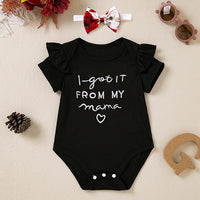 Load image into Gallery viewer, 2 Pieces Set Baby Girls Letters Print Rompers And Flower Shorts Wholesale 24040930
