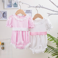 Load image into Gallery viewer, Baby Girls Solid Color Rompers Wholesale 24040934
