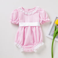 Load image into Gallery viewer, Baby Girls Solid Color Rompers Wholesale 24040934
