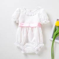 Load image into Gallery viewer, Baby Girls Solid Color Rompers Wholesale 24040934

