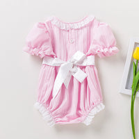 Load image into Gallery viewer, Baby Girls Solid Color Rompers Wholesale 24040934
