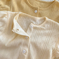 Load image into Gallery viewer, 2 Pieces Set Baby Girls Solid Color Tops And Shorts Wholesale 24040936
