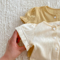 Load image into Gallery viewer, 2 Pieces Set Baby Girls Solid Color Tops And Shorts Wholesale 24040936
