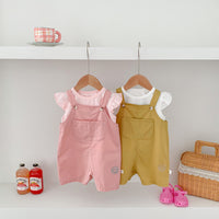 Load image into Gallery viewer, Baby Girls Solid Color Tops Jumpsuits And Top Wholesale 24040938
