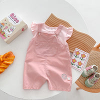 Load image into Gallery viewer, Baby Girls Solid Color Tops Jumpsuits And Top Wholesale 24040938
