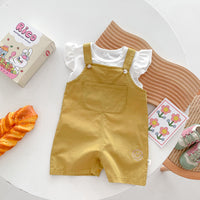 Load image into Gallery viewer, Baby Girls Solid Color Tops Jumpsuits And Top Wholesale 24040938
