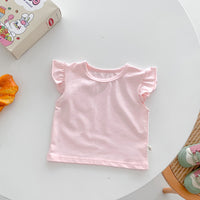 Load image into Gallery viewer, Baby Girls Solid Color Tops Jumpsuits And Top Wholesale 24040938
