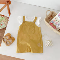 Load image into Gallery viewer, Baby Girls Solid Color Tops Jumpsuits And Top Wholesale 24040938
