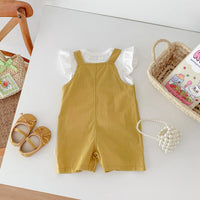 Load image into Gallery viewer, Baby Girls Solid Color Tops Jumpsuits And Top Wholesale 24040938
