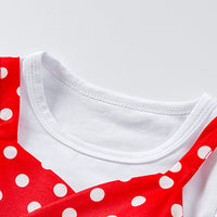 Load image into Gallery viewer, 2 Pieces Set Baby Kid Girls Solid Color Tops And Polka dots Dresses Wholesale 24040941
