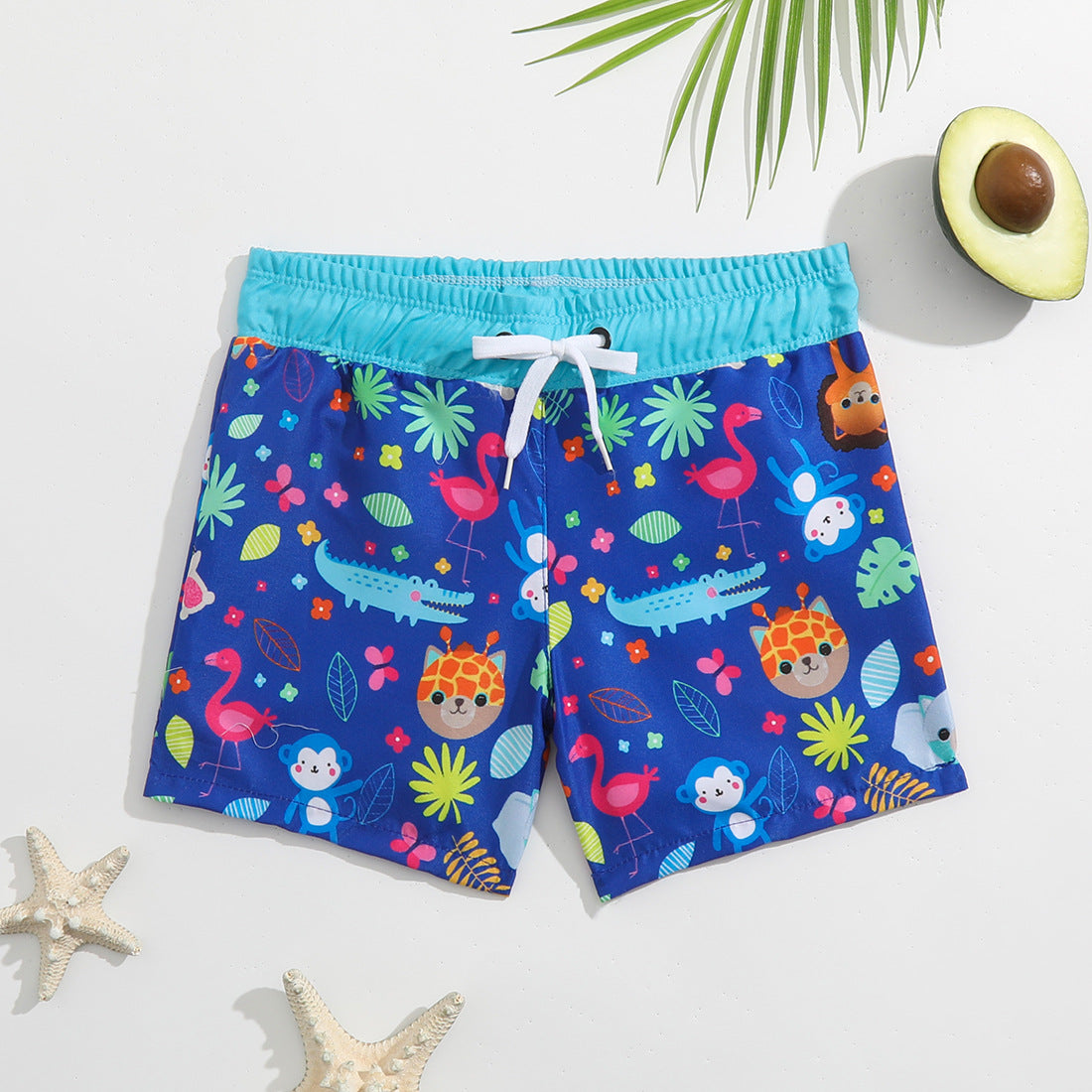 Kid Boys Cartoon Print Beach Swimwears Wholesale 24040947