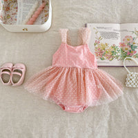 Load image into Gallery viewer, Baby Girls Polka dots Rompers Wholesale 24040948
