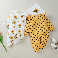 Load image into Gallery viewer, Baby Girls Flower Polka dots Print Jumpsuits Wholesale 24040949
