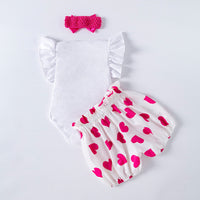 Load image into Gallery viewer, 2 Pieces Set Baby Girls Valentine&#39;s Day Letters Tops And Love heart Shorts Wholesale 24040952

