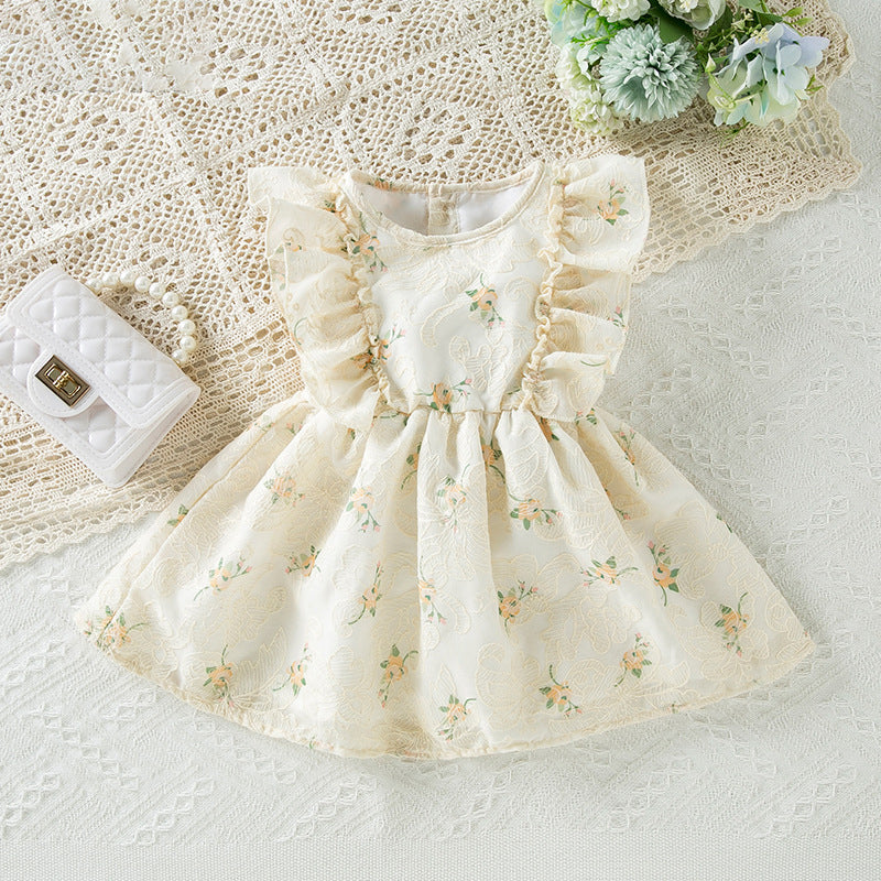 Baby Kid Girls Flower Embroidered Dresses Wholesale 24040954