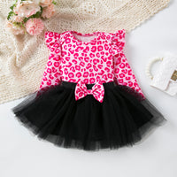 Load image into Gallery viewer, 2 Pieces Set Baby Girls Leopard Rompers And Solid Color Skirts Wholesale 24040955
