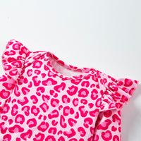 Load image into Gallery viewer, 2 Pieces Set Baby Girls Leopard Rompers And Solid Color Skirts Wholesale 24040955

