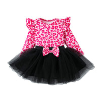 Load image into Gallery viewer, 2 Pieces Set Baby Girls Leopard Rompers And Solid Color Skirts Wholesale 24040955
