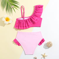 Load image into Gallery viewer, Baby Kid Girls Flamingo Print Beach Swimwears Wholesale 24040957
