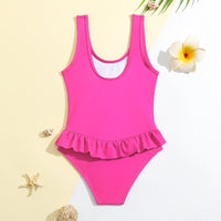 Load image into Gallery viewer, Baby Kid Girls Flamingo Cartoon Print Beach Swimwears Wholesale 24040960
