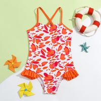 Load image into Gallery viewer, Baby Kid Girls Plant Print Swimwears Wholesale 24040972

