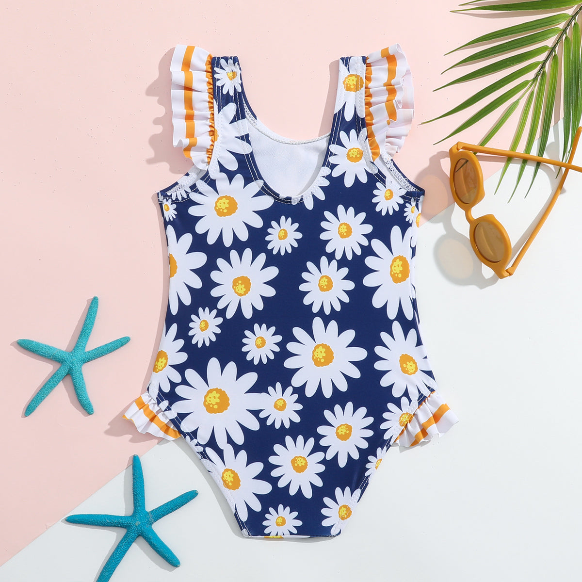 Baby Kid Girls Flower Print Beach Swimwears Wholesale 24040978