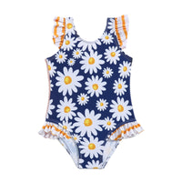 Load image into Gallery viewer, Baby Kid Girls Flower Print Beach Swimwears Wholesale 24040978
