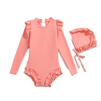 Load image into Gallery viewer, Baby Kid Girls Solid Color Beach Swimwears Wholesale 24040979
