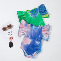 Load image into Gallery viewer, Baby Girls Tie Dye Rompers Wholesale 24040985
