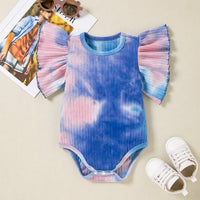 Load image into Gallery viewer, Baby Girls Tie Dye Rompers Wholesale 24040985
