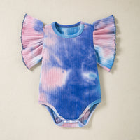 Load image into Gallery viewer, Baby Girls Tie Dye Rompers Wholesale 24040985
