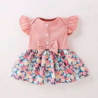Load image into Gallery viewer, Baby Girls Flower Print Dresses Wholesale 24040986
